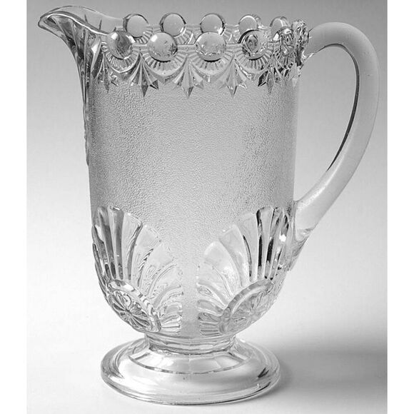 Antique Westmoreland clear glass Shell & Jewel 42 OZ pitcher - Picture 3 of 5